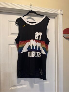 NBA Black Rainbow City Edition Nuggets #27 Jersey